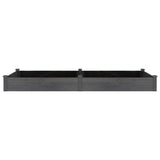 Garden Raised Bed with Liner Grey 240x120x25 cm Solid Wood Fir 364303