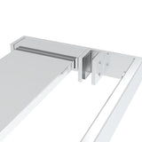 Walk-in Shower Wall with Shelf Chrome 90x195 cm ESG Glass&Aluminium 3185497