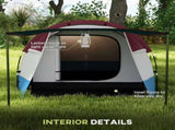Camping Tent, Large Tunnel Tent with Bedroom and Living Area, 2000mm Waterproof, Portable with Bag T3398P349051
