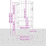Fence Gate HORST 100 x 150 cm Metal Black Lockable 42034046