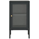 Sideboard Anthracite 38x35x70 cm Steel and Glass 336063