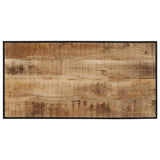 5 Piece Bar Set Solid Rough Wood Mango and Metal 3216416