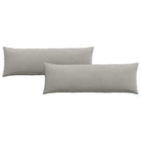 Sofa Pillows 2 pcs Light Grey 120 x 40 cm Fabric 42013812