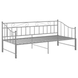 Sofa Bed Frame Grey Powder-coated metal 90x200 cm 324778