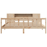 Bookcase Bed without Mattress 200x200 cm Solid Wood Pine 3321665