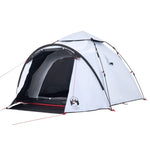 ZNTS Camping Tent Dome 3-Person White Blackout Fabric Quick Release 4004229