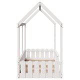 Kids' House Bed Frame without Mattress White 80x160 cm 850696