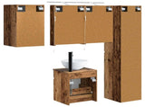 Bathroom Cabinet Set 5 pcs Old Wood Engineered Wood 3407341
