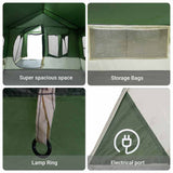 Family Tent Green and White 620 x 322 x 240 cm Polyester 4100697