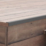 5 pcs Decking Angle Trims WPC 170 cm Grey 45019