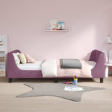 Children's Bed Frame with Headboard Purple 80 x 200 cm Velvet 42010871