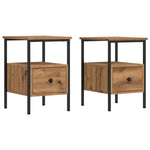 ZNTS Bedside Cabinets 2 pcs Artisan Oak 34x36x50 cm Engineered Wood 857265