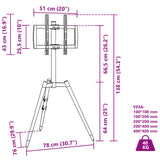 TV Tripod Stand for 37-65 Inch Screen Max VESA 400x400 mm 40 kg 4012164