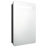 LED Bathroom Mirror Cabinet Black 60x11x80 cm 326503