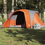 Family Tent Dome 6-Person Grey and Orange Waterproof 4009463