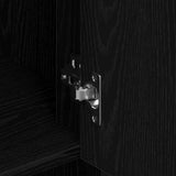 Highboard Black Oak 80 x 33 x 150 cm Engineered Wood 3334345