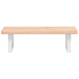 Basin Shelf Wall Mounted Steel and Solid Wood Beech 3302356