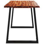 Dining Table with Live Edge 110x70x75 cm Solid Wood Acacia 353288