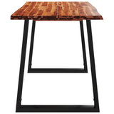 Dining Table with Live Edge 110x70x75 cm Solid Wood Acacia 353288