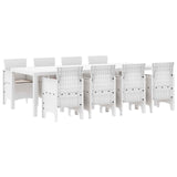 Garden Dining Set 9 pcs Light Grey Polypropylene 3378748