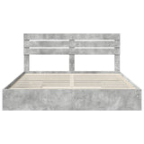 Storage Bed Concrete Grey 180 x 200 cm Engineered Wood 3411551