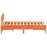 Bed Frame without Mattress Wax Brown 140x190 cm Solid Wood Pine 3207228