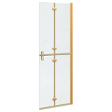 Walk-In Shower Wall Folding Gold 70 x 6.5 x 190 cm 42017969