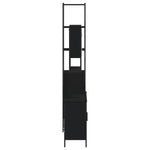 ZNTS 3 Piece Bathroom Furniture Set Black Engineered Wood 3214680