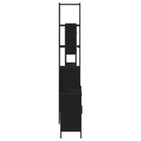 ZNTS 3 Piece Bathroom Furniture Set Black Engineered Wood 3214680