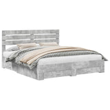 Bed Frame with Drawer with Headboard Manual Engineered Wood 3411611
