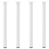 Console Table Legs 4 pcs White 72-74 cm Steel 4012457