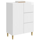 Sideboard High Gloss White 66 x 34.5 x 90 cm Engineered Wood 894629