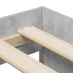 Storage Bed Frame with Drawer Concrete Grey 244 x 127 x 53.5 cm 3335560
