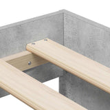 Storage Bed Frame Concrete Grey 75 cm Engineered Wood 3335592