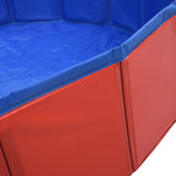 Foldable Dog Swimming Pool Red 160x30 cm PVC 170824