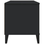 ZNTS TV Cabinet VIKEN Black Solid Wood Pine 374930