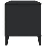 ZNTS TV Cabinet VIKEN Black Solid Wood Pine 374930