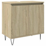 3 Piece Bathroom Furniture Set Sonoma Oak Engineered Wood 3307674