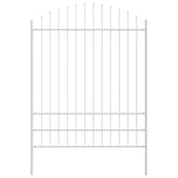 Garden Fence White 850 x 200 cm Powder-Coated Steel 3360159