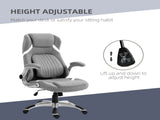 Linen-Look Office Chair, with Adjustable Height and Tension - Grey T3398P344420