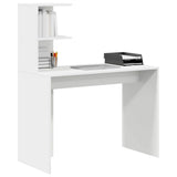 Desk with Shelf White 102 x 50 x 124 cm Engineered Wood 869354