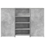 Reception Desk Concrete Grey 155x50x103.5 cm Engineered Wood 3324199