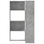 Corner Bookcase 4-Tier Concrete Grey 85x85x140 cm Engineered Wood 3307813