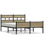 Bed Frame without Mattress Sonoma Oak 140x200 cm Engineered Wood 4017291