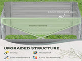 Set of 2 Raised Beds for Garden, Galvanised Steel Outdoor Planters with Multi-reinforced Rods for T3398P377614