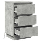 Bedside Cabinet Concrete Grey 39 x 34.5 x 65 cm Engineered wood 869629