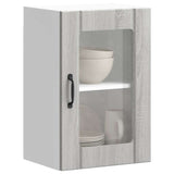 Kitchen Wall Cabinet with Glass Door Lucca Grey Sonoma 853773