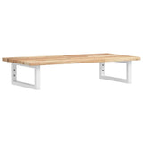 Basin Shelf Wall Mounted Steel and Solid Wood Acacia 3302664