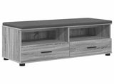 Hall Bench with Cushion with Shelf Grey Sonoma 100 x 38 x 46 cm 891469