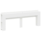 Headboard Cabinet with Storage White Engineered Wood 8001228